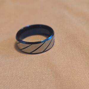 Blue and Silver Men's Ring